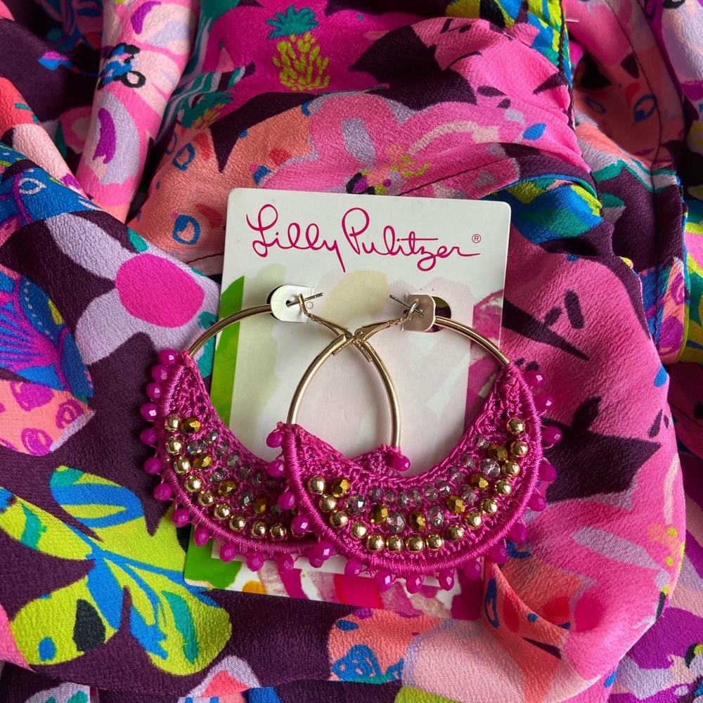 BNWT Lily Pulitzer Hoop Eaarings